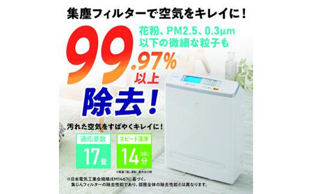 モニター空気清浄機 17畳MSAP-AC100-Wホワイト
