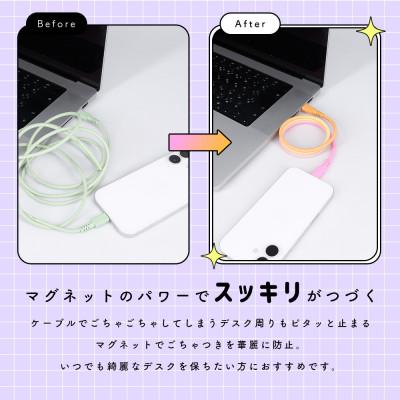 ふるさと納税 海老名市 マグネットケーブル グラデーション USB-C to USB-C (MOT-MGGCC100-CC) |  | 02