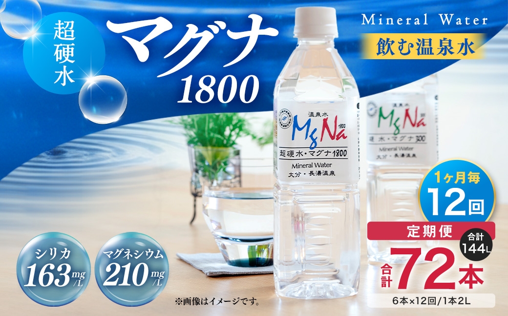 
【1ヶ月毎 12回定期便】「マグナ1800」 2L 計72本
