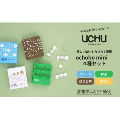 ふるさと納税 京都市 【UCHU wagashi】作り立て落雁ochobo mini 4種セット|創作和菓子 人気落雁
