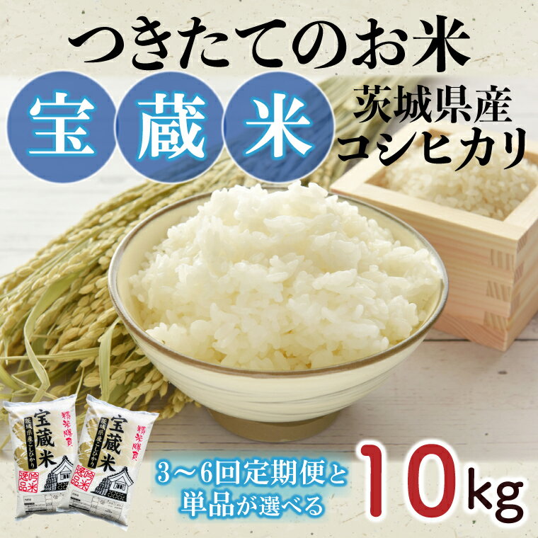 【ふるさと納税】【選べる回数】【令和7年産】茨城県産コシヒカリ 宝蔵米 10kg【定期便 お米 米 菊池 こしひかり つきたてのお米 食味ランキング特A評価 茨城県 水戸市】（CZ-1002）※離島への発送不可