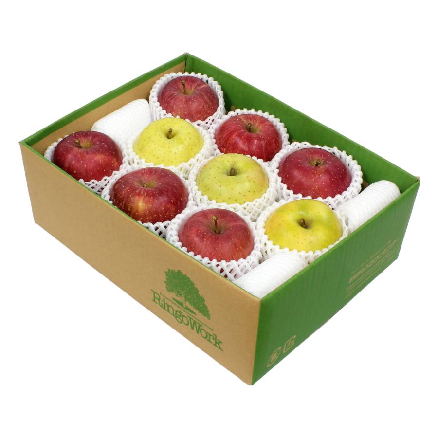 ＜RingoWork＞青森県産サンふじ＆王林りんご3kg