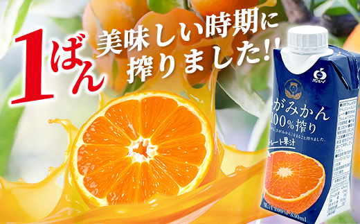 B-245＼工場直送／果汁100％ さがみかん100%搾り 330ml × 12本|計3960ml | 温州みかん果汁100% |ストレート|オレンジジュース|濃厚|フルーティ|鹿島市製造|人気|安心
