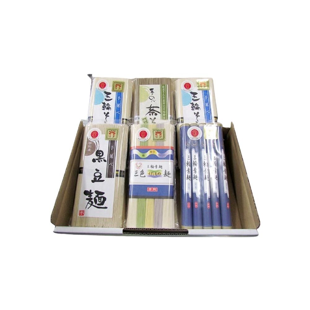 三輪そうめん 芳岡 こだわり麺 詰合せ／ 素麺 茶蕎麦 黒豆麺 くだもの麺 手延べ麺 保存食 温かい 鍋の締め 化粧箱 お取り寄せ ギフト 奈良県 宇陀市 ふるさと納税 