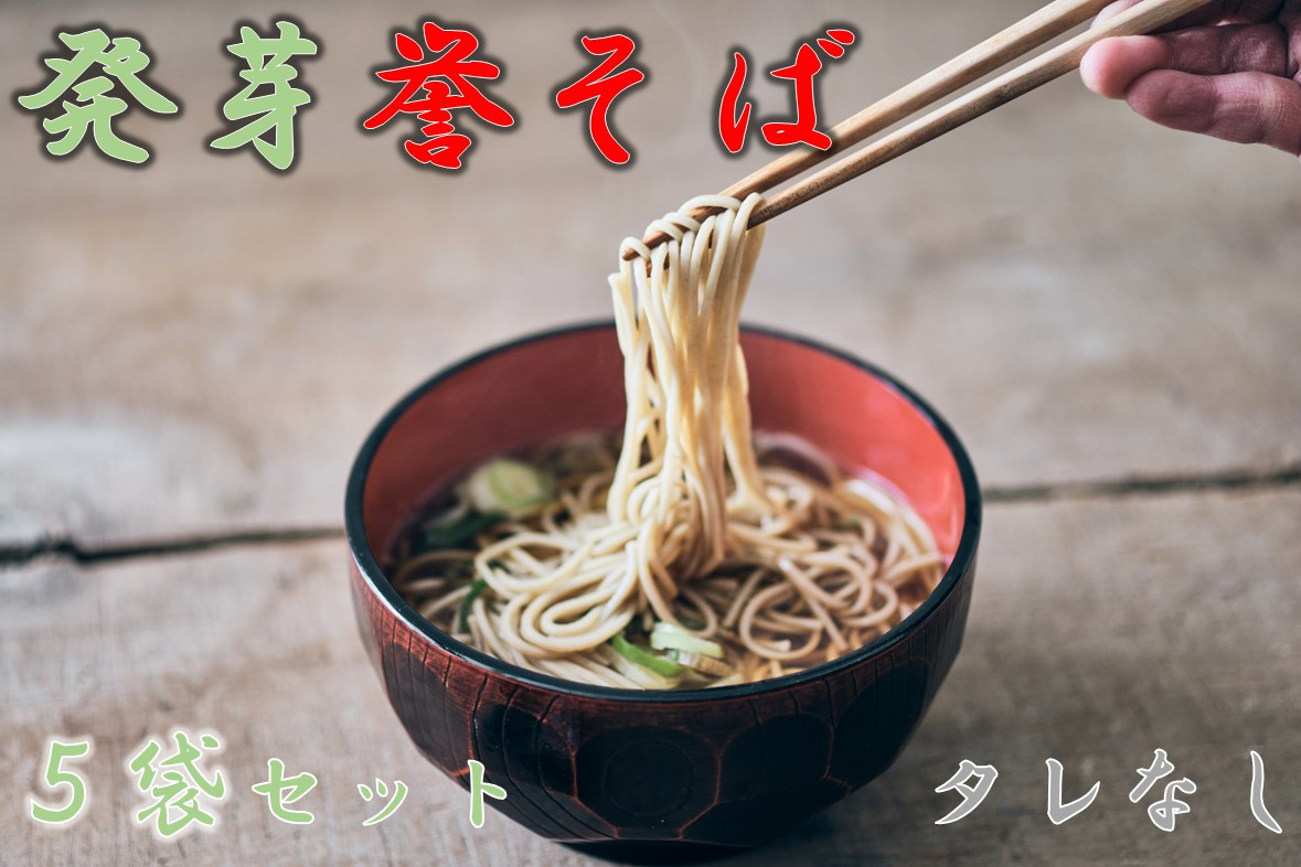 
北海道中川町産発芽そば使用　誉そば５袋セット（乾麺240g×５袋）タレなし
