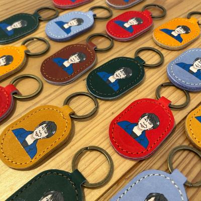 ふるさと納税 三宅町 高市早苗 オフィシャル キーリング レザーキーホルダー 野球 グローブ 本革 JINTO:カーキ