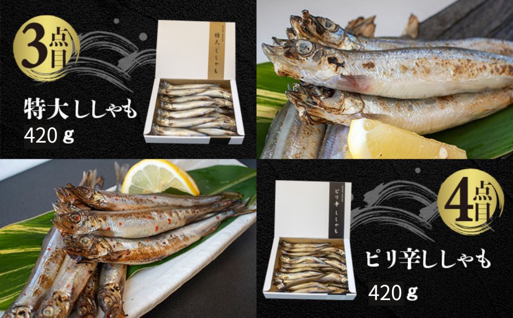 国内加工　水産物詰め合わせ　4点セット（切れてる鯖・切れてる赤魚・特大ししゃも・ピリ辛ししゃも）