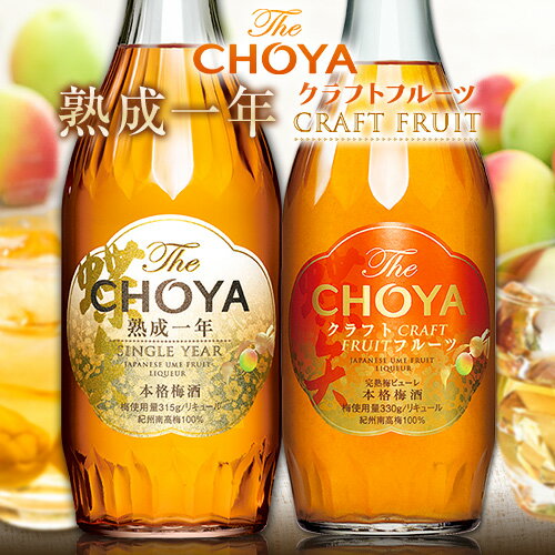【ふるさと納税】The CHOYA 熟成一年 700ml The CHOYA CRAFT FRUIT 700ml 計2本 セット 飲み比べ 羽曳野商工振興株式会社《30日以内に出荷予定(土日祝除く)》大阪府 羽曳野市 送料無料 梅酒 梅 酒 CHOYA チョーヤ チョーヤ梅酒 お酒 紀州 南高梅