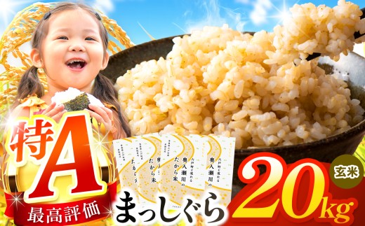 まっしぐら 玄米20kg | 米 おこめ お米 こめ コメ ごはん ご飯 玄米 ゴハン げんまい 特産 ブランド米 ライス 2025年産 令和7年度産 仕送り 国産 産地直送 定期 あっさり さっぱり 青森の旨い米グランプリ 最優秀賞 獲得 水稲 宝精米所 青森県 六戸町