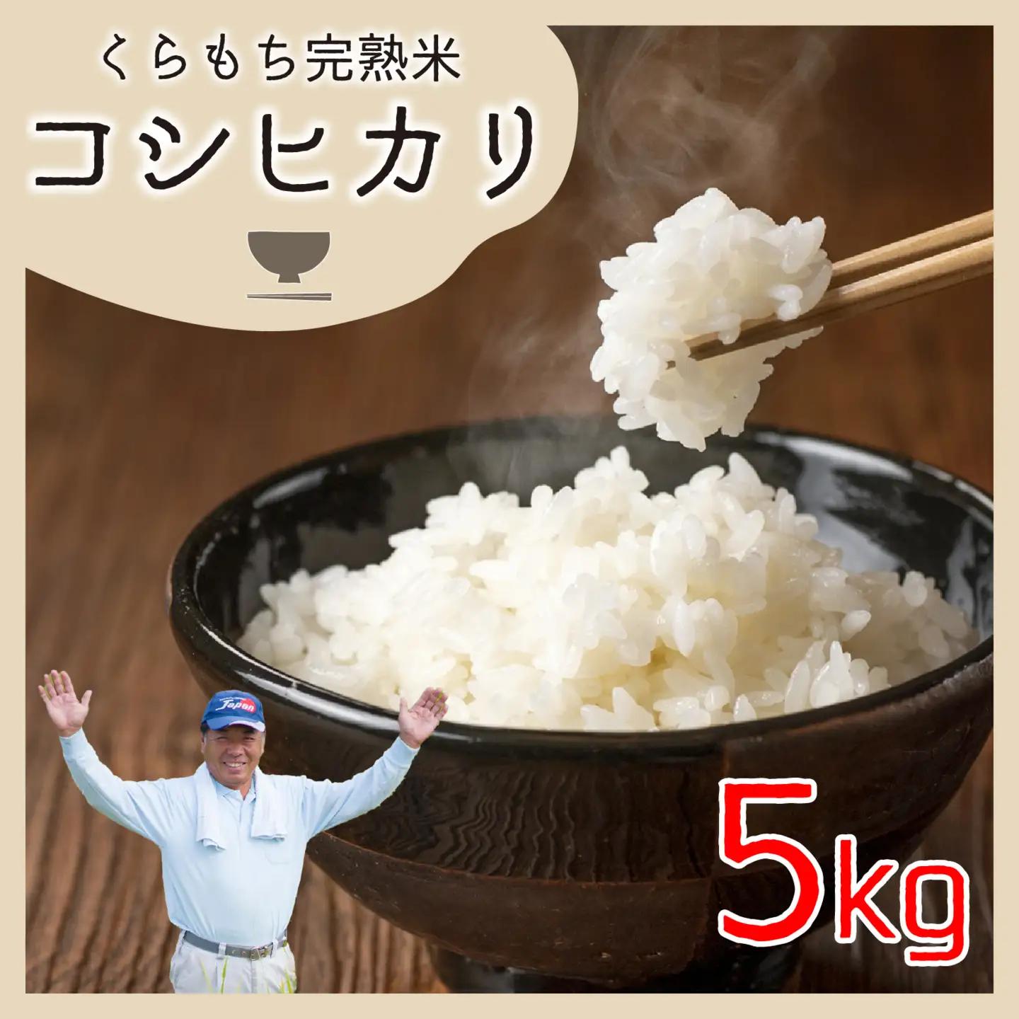 【先行予約】【令和8年産 新米】くらもち完熟米 コシヒカリ 5kg 白米