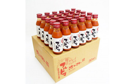 【3回定期便】食塩・砂糖・化学調味料・保存料不使用 トマトジュース トマト 毎日フルトマ（ホワイト）100ml×30本 箱入 / 1本に約5個分のフルーツトマト 糖度9度以上 定期コース 3回【池トマ
