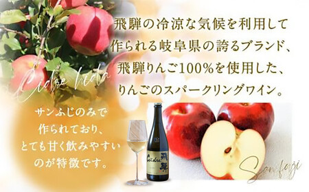 【寄附額見直しました】飛騨りんご シードル飛騨 甘口 750ml | スパークリング スパークリングワイン シードル お酒 果実酒 りんご リンゴ 林檎 ワイン 飛騨高山 木戸脇果樹園オーチャードハウ