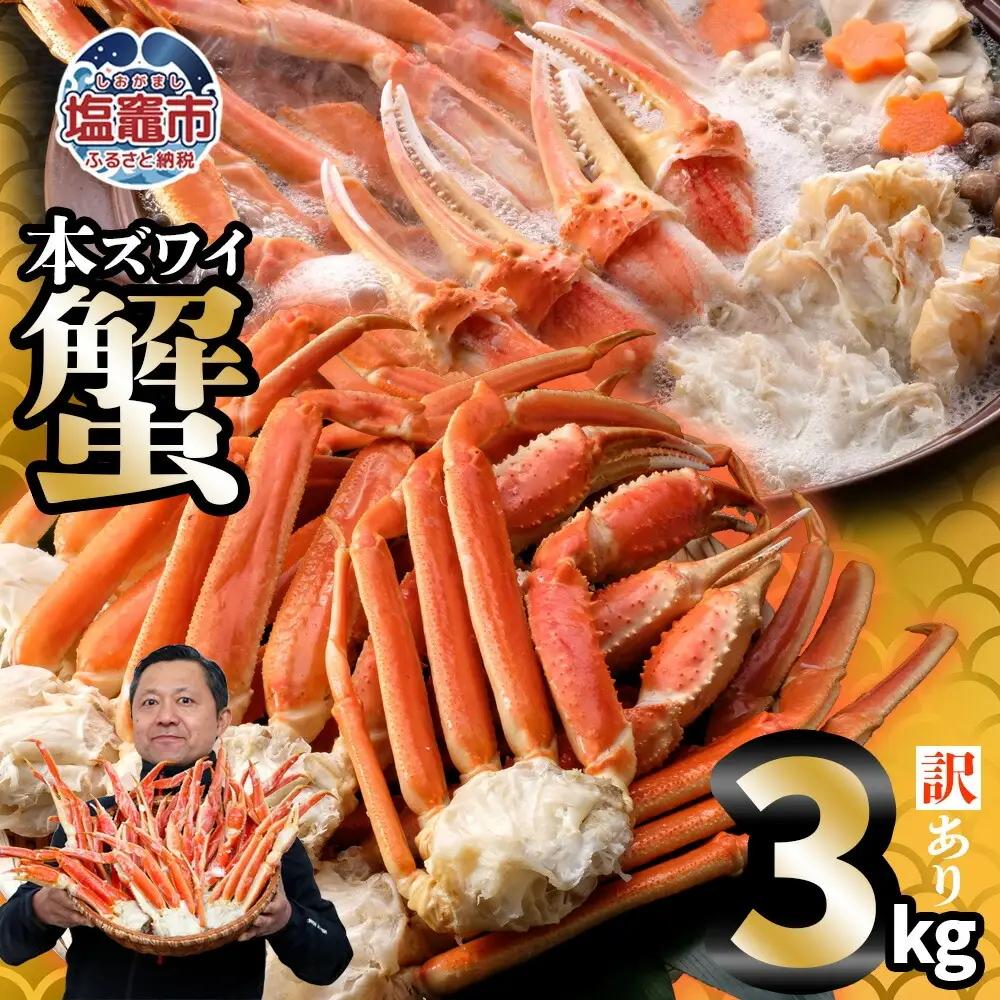 訳あり ズワイガニ 3kg (カニ 蟹 かに) 塩竈市 YAMATOのズワイガニ
