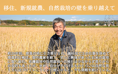 【1111】＜令和6年産新米＞北海道厚真町産　農薬不使用・自然栽培の角田玄米　5kg（ななつぼし)定期便3ヵ月コース