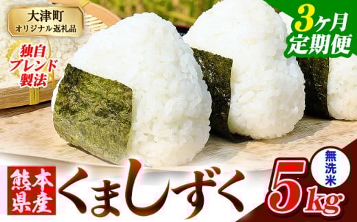 【3ヶ月定期便】無洗米 熊本県産 ブレンド米 くましずく 5kg 熊本県産 ふるさと納税 無洗米 精米 米 こめ ふるさとのうぜい コメ お米 おこめ《11月から出荷開始》