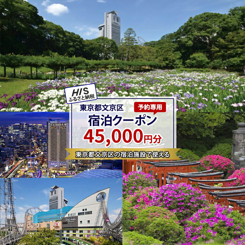 【ふるさと納税】HISふるさと納税宿泊予約専用クーポン（東京都文京区）45,000円分