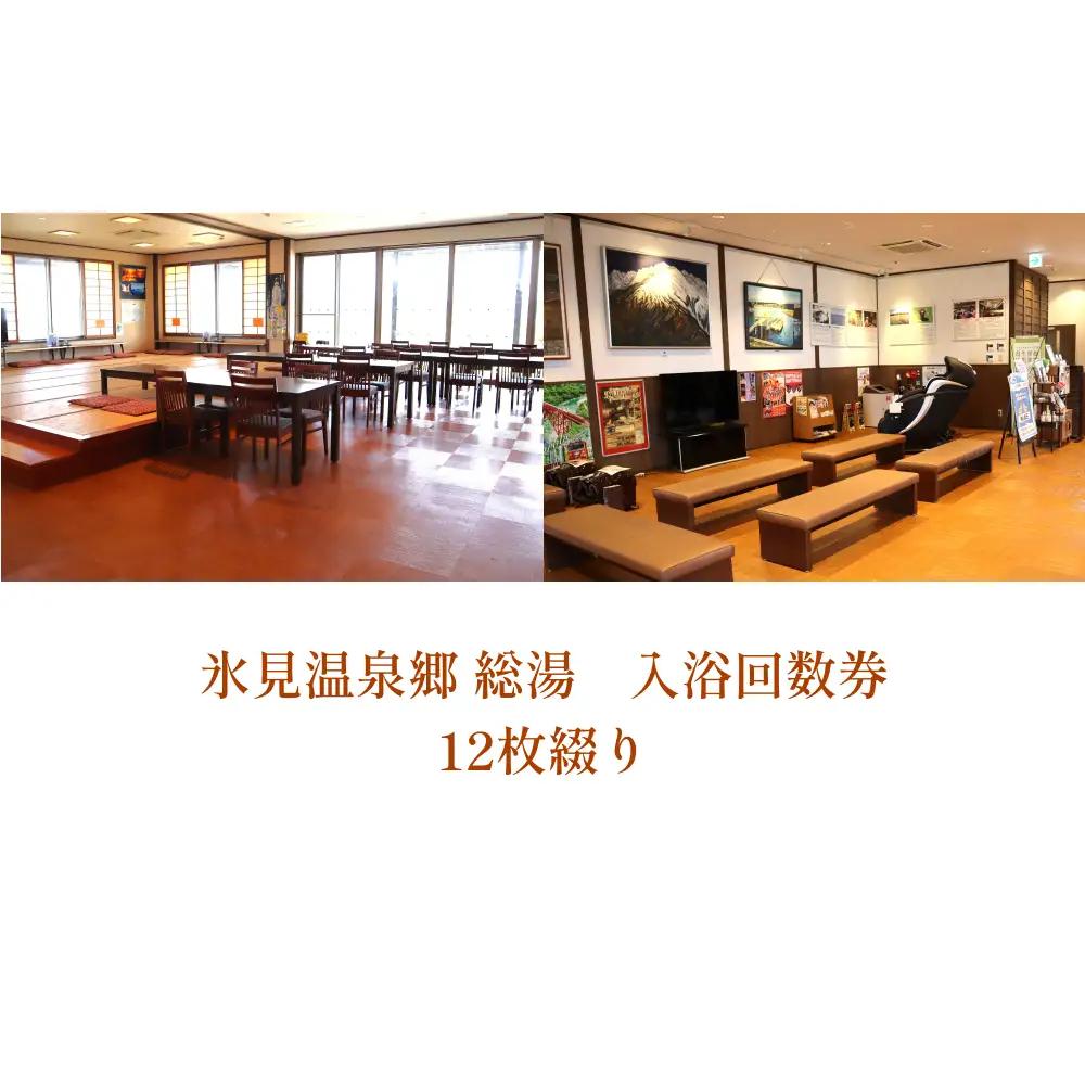 氷見温泉郷 総湯 回数券（大人12回分） 富山県 氷見市 温泉 お湯 回数券