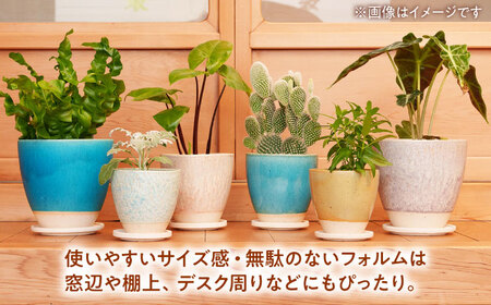 【美濃焼】植木鉢 ラウンドS，M 黄色【BIJINTOUKI/美人窯】 植物 サイズ おしゃれ 受け皿[MDF037]