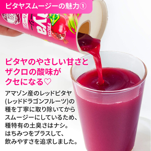 [定期便／3ヶ月] ピタヤスムージー 195g×計90本 (30本×3回)【甘味料・香料・着色料未使用】｜ピタヤ ドラゴンフルーツ ザクロ ジュース フルーツ 果物 くだもの 濃厚 ポリフェノール ベ