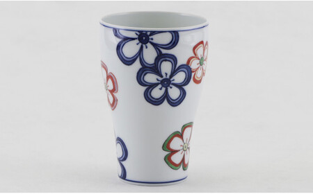 源右衛門窯 染錦花ちらし 食器 花柄 カップ フリーカップ 有田焼 ad066