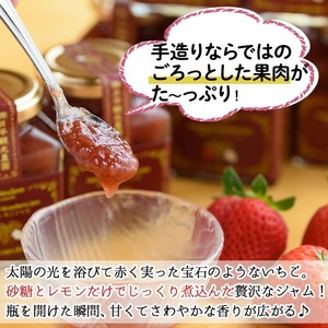 No.1182 手造りイチゴジャム(約200g×4本) 国産 九州産 鹿児島県産 いちご イチゴ 苺 ジャム フルーツ 果物 手作り 手造り 調味料 小分け 贈答 プレゼント 着色料無添加 保存料無添