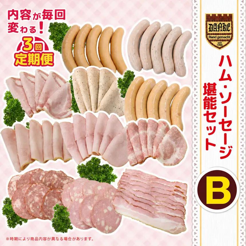 【定期便3回】ハム・ソーセージ堪能セットB | 栃木県 下野市
