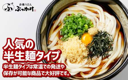 【6ヶ月定期便】『倉敷うどん ぶっかけ』ファミリーセット(半生) 18人前×6回 うどん 麺類 麺 半生 半生麺 ぶっかけうどん タレ つゆ 岡山県 倉敷市