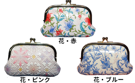 姫路革細工 親子がま口 小花