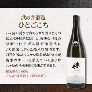 七賢 【天鵞絨(ビロード)の味　純米吟醸】＆武の井 【純米吟醸　ひとごこち】純米吟醸一升瓶セット 【七賢】 日本酒 純米吟醸 1800ml 一升瓶 2本 セット 七賢 天鵞絨(ビロード)の味 武の井 