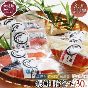 大槌サーモン祭り【3ヶ月定期】【すごい品掲載】数量限定 国産 希少 大槌 ご当地サーモン 銀鮭 詰合せ (10切入) 特産 大槌限定 魚 魚貝 