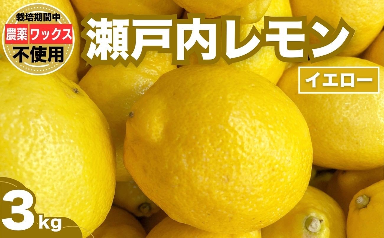 
            瀬戸内レモン イエローレモン 3kg 栽培期間農薬不使用 皮まで食べれる グッドソイルグループ【レモン 檸檬 せとうちレモン 農薬不使用 化学肥料不使用 レモンジャム レモンスイーツ レモン麹】
          