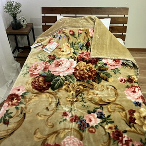 C.R.P加工毛布 2枚合わせマイヤー毛布 シングルサイズ 1枚 21403柄