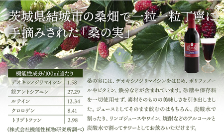無加糖桑の実ジュース「結の桑」360g×2本（無加糖） 果汁飲料 マルベリー 100％ ストレートジュース 抗酸化作用 生活習慣病 スーパーフード アンチエイジング