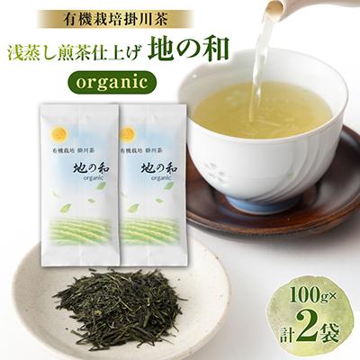 ふるさと納税 掛川市 【掛川茶】地の和100g×2袋　栽培期間中化学肥料・農薬を使わずに収穫したオーガニック茶　浅蒸し茶　