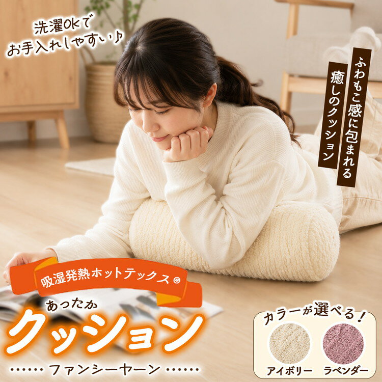 【ふるさと納税】吸湿発熱ホットテックス® あったか ファンシーヤーン クッション 1個 SH-3758C