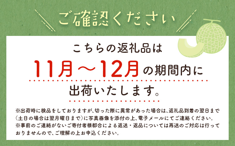 ＜数量限定＞しんとみアールスメロン 2L2玉 計3kg以上 先行予約 国産 フルーツ 果物 宮崎県産 ※2026年11月?12月の期間内に出荷【B520-2609-1112】