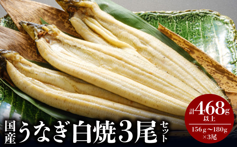 国産うなぎ白焼3尾セット