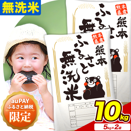 【auPAYふるさと納税限定】【数量限定】★12月発送便★無洗米 訳あり 熊本ふるさと無洗米 10kg《12月上旬-12月末頃出荷》 熊本県産 無洗米 精米 御船町 米 コメ ヒノヒカリ 使用 訳あり おこめ お米 熊本 ふるさと無洗米