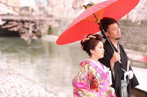 むすびの和婚　白無垢＆色打掛　大垣名所撮影プラン