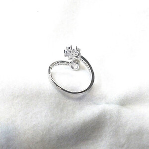 1919 リング・フラワー（淡水本真珠・ボタン）SV製　リング 真珠の指輪 ファッションリング シルバー製リング 淡水真珠 母の日プレゼント 結婚記念日ギフト 自分へのご褒美 カジュアルアクセサリー 