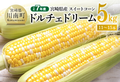 【令和７年発送】宮崎県産とうもろこし　スイートコーン「ドルチェドリーム」5kg 【 とうもろこし スイートコーン コーン とうきび 野菜 2025年発送 野菜 】 [D10801]