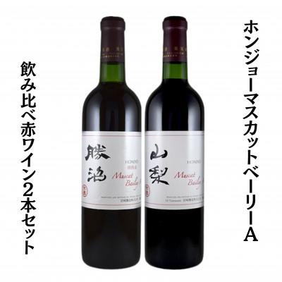 ふるさと納税 甲州市 ホンジョーマスカットベーリーA飲み比べ赤ワイン2本セット　B2677