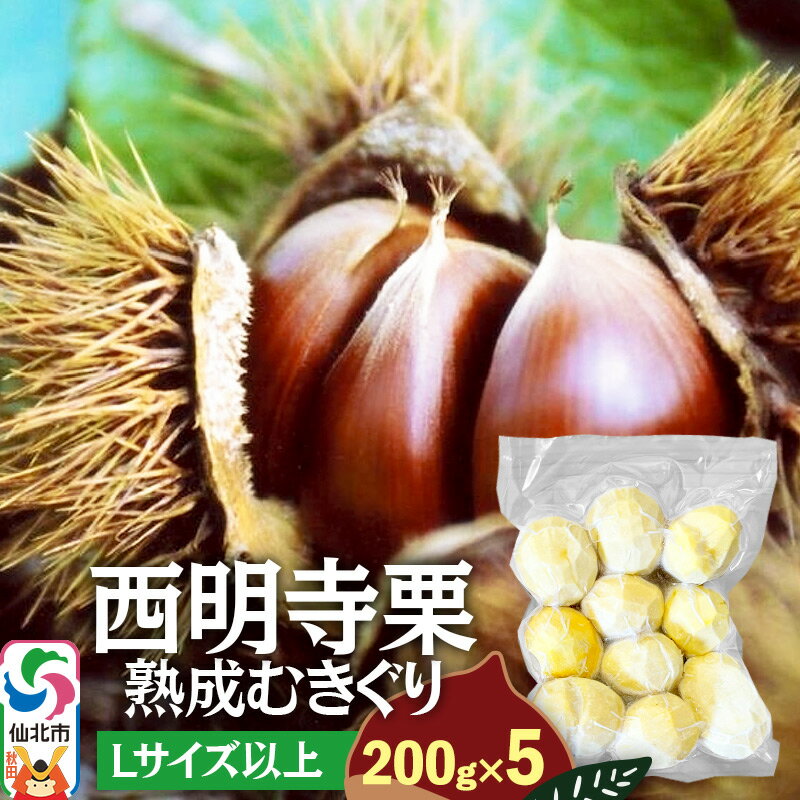 【ふるさと納税】西明寺栗 熟成むきぐり 大粒セット（Lサイズ以上）200g×5 計1kg