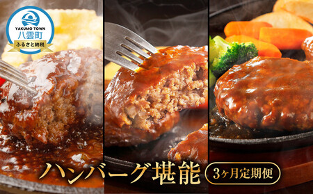 【3ヶ月定期便】ハンバーグ堪能｜ ハンバーグ ハンバーグ ハンバーグ ハンバーグ ハンバーグ