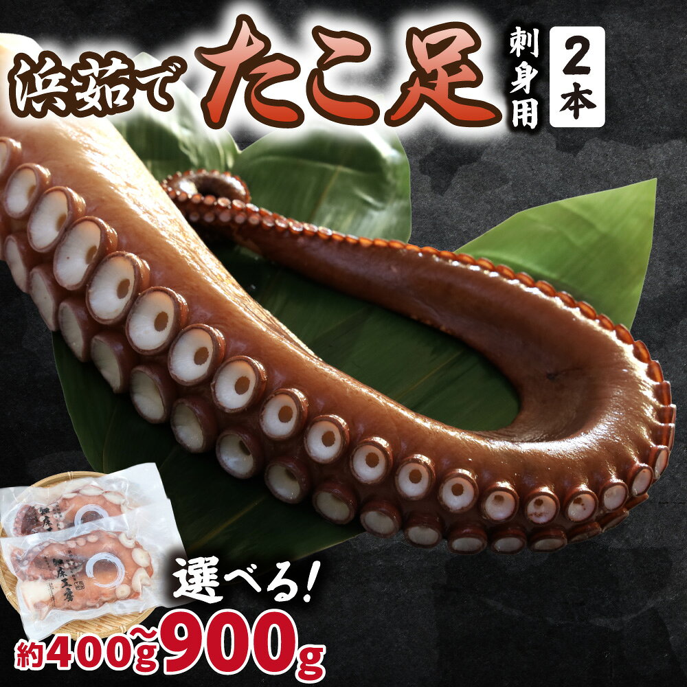 【ふるさと納税】浜茹で タコ足刺身用 ×2パック【選べる容量】約200g〜300g(1本)×2 350g×2パック 450g×2パック 冷凍 ミョウバン不使用【現地加工品】蛸 ボイル済み 国産 北海道産 お刺身 北海道 斜里町【配送不可地域：離島・沖縄県】