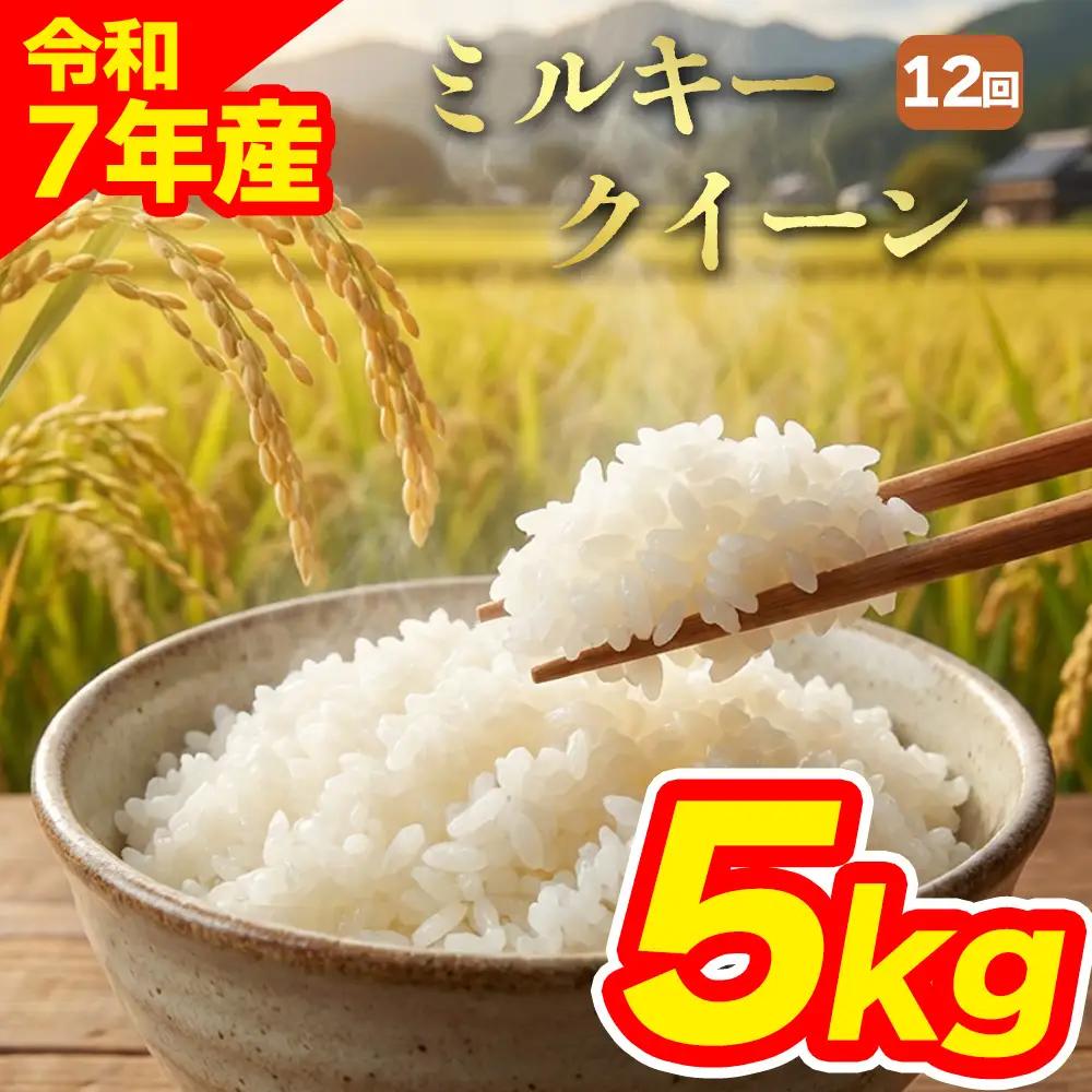 【定期便全12回】特別栽培米 ミルキークイーン5kg（アグロスタイル） 白米 米 阿蘇市