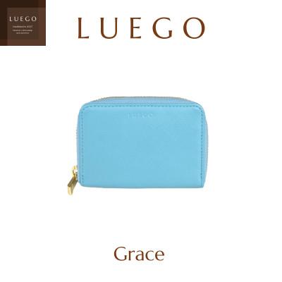 ふるさと納税 新庄市 LUEGOのグレース ジャバラ式カードケース/ブルー
