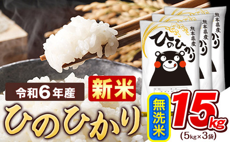 令和6年産 新米 早期先行予約受付中 無洗米 ひのひかり 15kg 《11月-12月より出荷予定》令和6年産 熊本県産 ふるさと納税 精米 ひの 米 こめ ふるさとのうぜい ヒノヒカリ コメ お米 おこめ