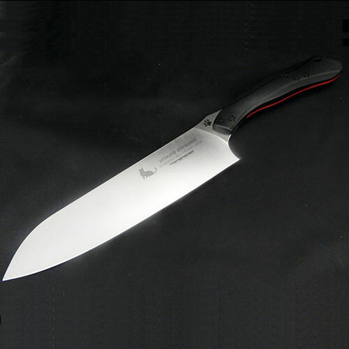 【ふるさと納税】NYAIFE KITCHEN （ニャイフキッチン）三徳包丁 (ブラック/レッド ネコver) 171mm 日本製 包丁 万能包丁 ナイフ よく切れる VG10鋼 肉 魚 野菜 17cm 調理器具 キッチン用品 GSAKAI 関市 H45-10