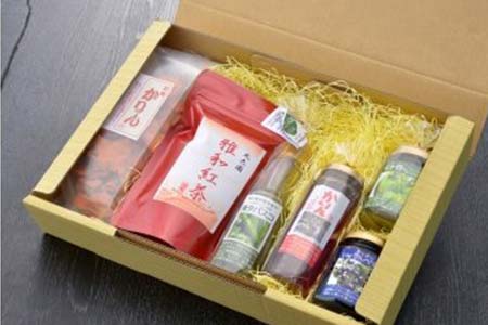 野菜のジャム（青トマト＆茄子）・花梨エキス・和紅茶・青古河辛子の詰め合わせ _BF10